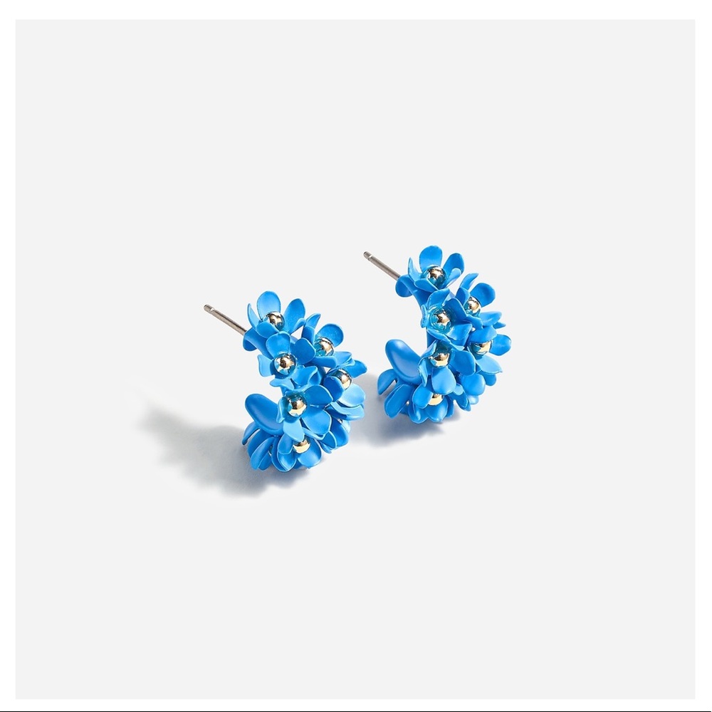 NWT J. CREW Soft bouquet hoop earrings